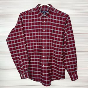 NWOT Boy’s Brooks Brothers Fleece Plaid Cotton Long Sleeve Button Down Shirt L